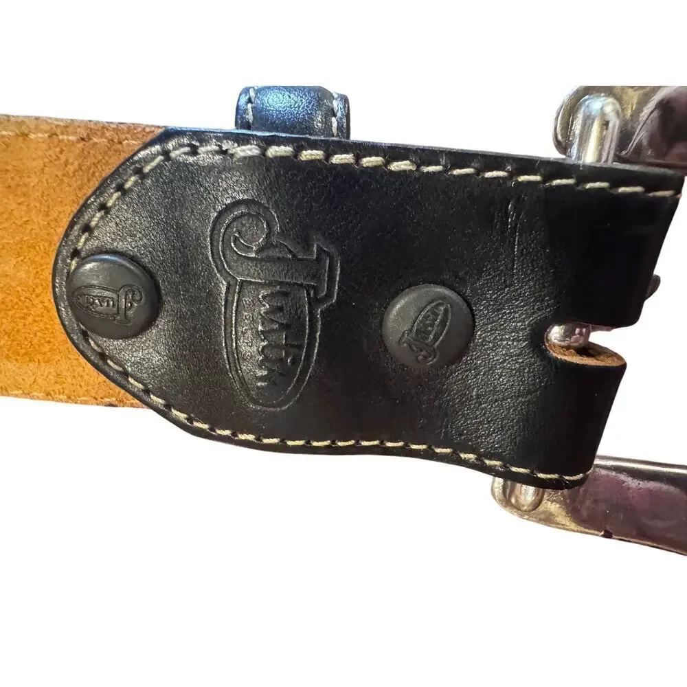 Justin Boots Leather Western Belt Men’s Size 42  C10923 Two-Tone Woven Design